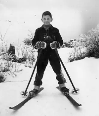 Hardy Berger na lyžích